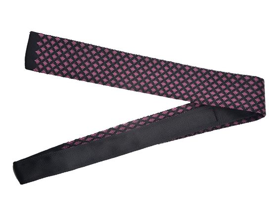 Галстук мужской вязаный Quesste 01, Цвет: розовый с чёрн. узор, фото 2 | Интернет-магазин Vels