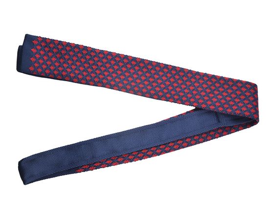 Галстук мужской вязаный Quesste 02, Цвет: сине-красная узор, фото 2 | Интернет-магазин Vels