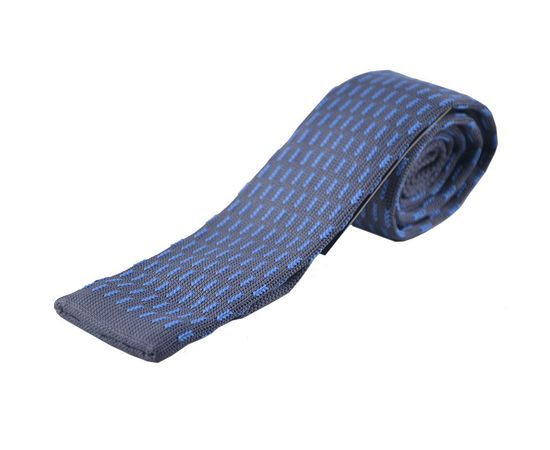 Краватка чоловіча в'язана Quesste 05, Колір: темно-синий орнамент | Інтернет-магазин Vels