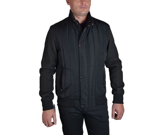 Куртка демисезонная MABRO 1721-02, Размер: 48, Цвет: чёрный c коричневым | Интернет-магазин Vels