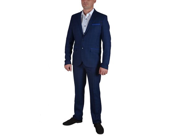 Брюки мужские приталенные Vels 8472, Размер: 182-96-86, Цвет: синий, фото 2 | Интернет-магазин Vels