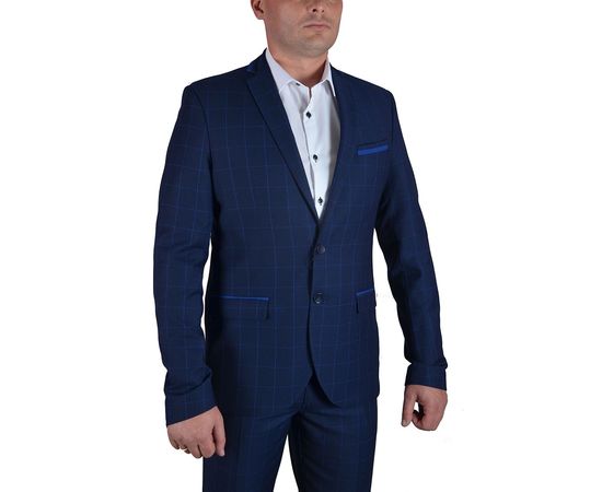 Костюм чоловічий приталений Vels 8472, Розмір: 182-104-94, Колір: синий, фото 2 | Інтернет-магазин Vels