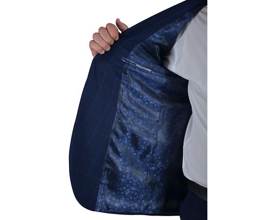 Костюм чоловічий приталений Vels 8472, Розмір: 182-104-94, Колір: синий, фото 4 | Інтернет-магазин Vels