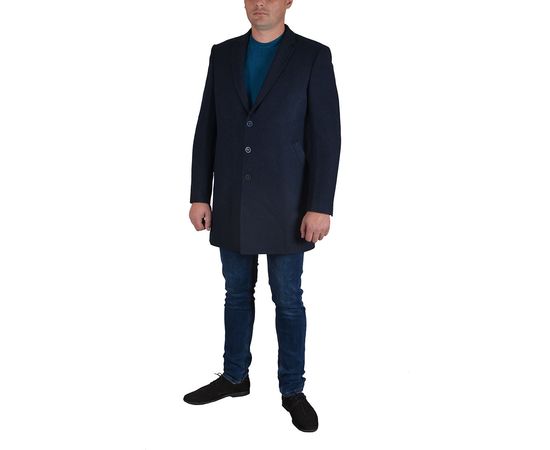 Полупальто мужское Zermon 104 02, Размер: 52, Цвет: темно синяя рябъ, фото 3 | Интернет-магазин Vels