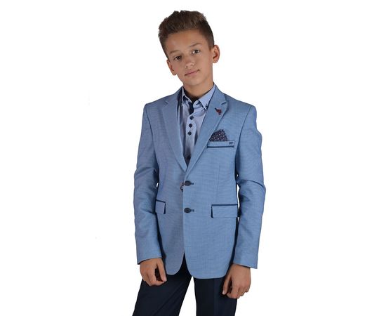 Пиджак детский Paulo Carveli 1424, Размер: 9/134 (32), Цвет: синий рябь | Интернет-магазин Vels