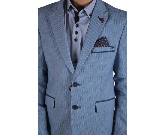 Піджак дитячий Paulo Carveli 1424, Розмір: 9/134 (32), Колір: синий рябь, фото 4 | Інтернет-магазин Vels