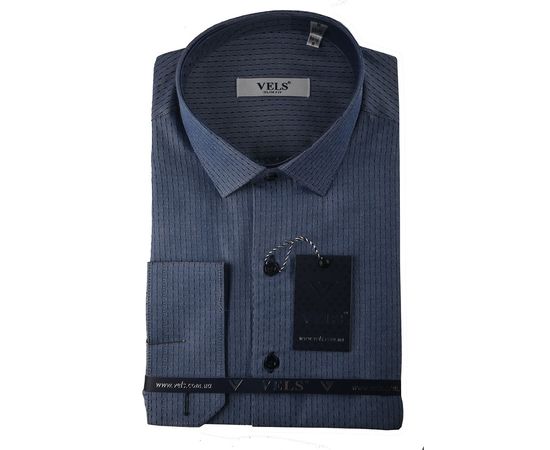 Рубашка мужская приталенная VELS 5734-32, Размер: M, Цвет: джинс  | Интернет-магазин Vels
