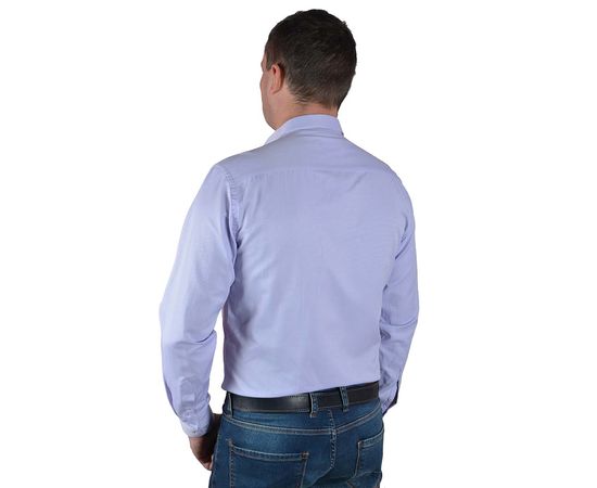 Сорочка чоловіча приталена VELS 6099/38, Розмір: L, Колір: сирень текстура, фото 4 | Інтернет-магазин Vels