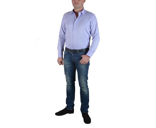 Сорочка чоловіча приталена VELS 6099/38, Розмір: L, Колір: сирень текстура, фото 3 | Інтернет-магазин Vels