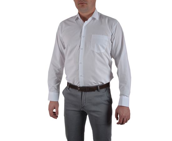 Рубашка мужская приталенная Franco Cassel, Размер: S, Цвет: белый, фото 2 | Интернет-магазин Vels