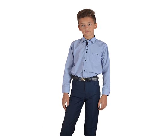 Рубашка детская на мальчика VELS 7149-2, Размер: 2, Цвет: белая в голубую клетку | Интернет-магазин Vels
