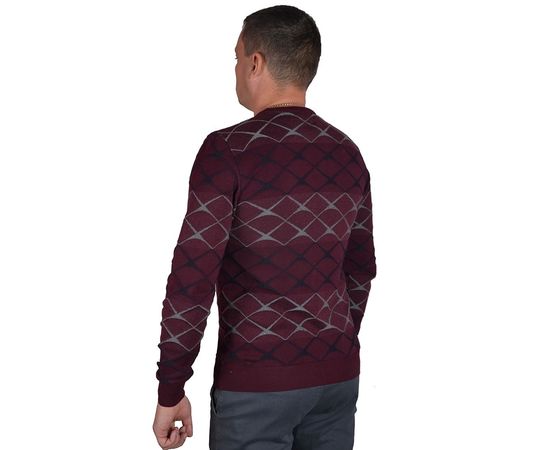 Светр чоловічий Сottre 18528-01, Розмір: XL, Колір: бордо ромб, фото 3 | Інтернет-магазин Vels